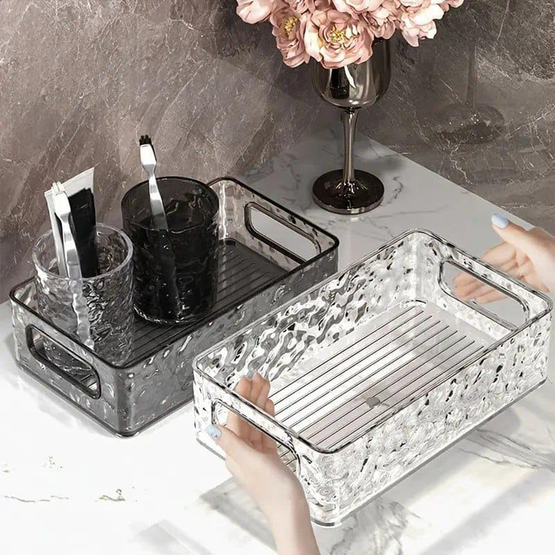 Acrylic Clear Desktop Makeup Storage – Transparent PET Makeup Organizer at bornadhara