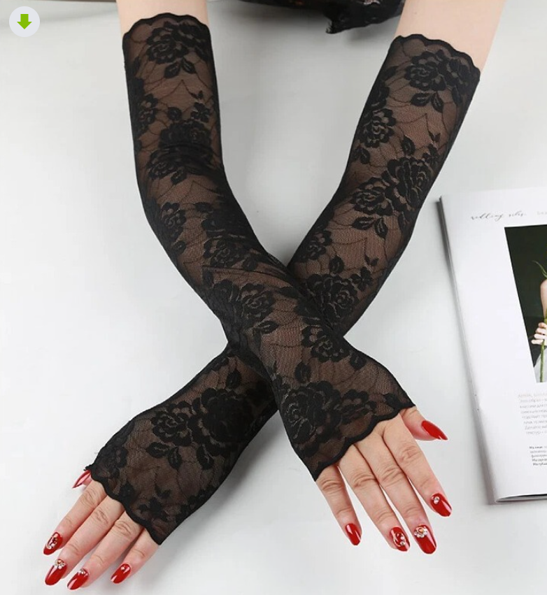 Bridal Lace Gloves – Women’s Long Lace Gloves for Wedding & Sun Protection