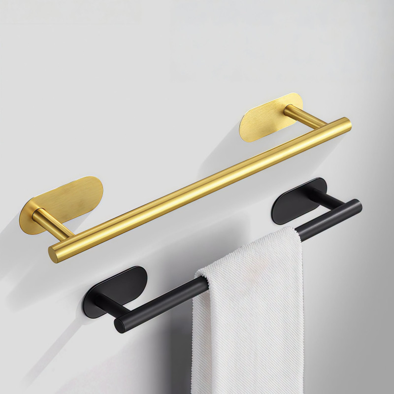 Self Adhesive Stainless Steel Towel Holder – No Drill Wall Mount Towel Bar