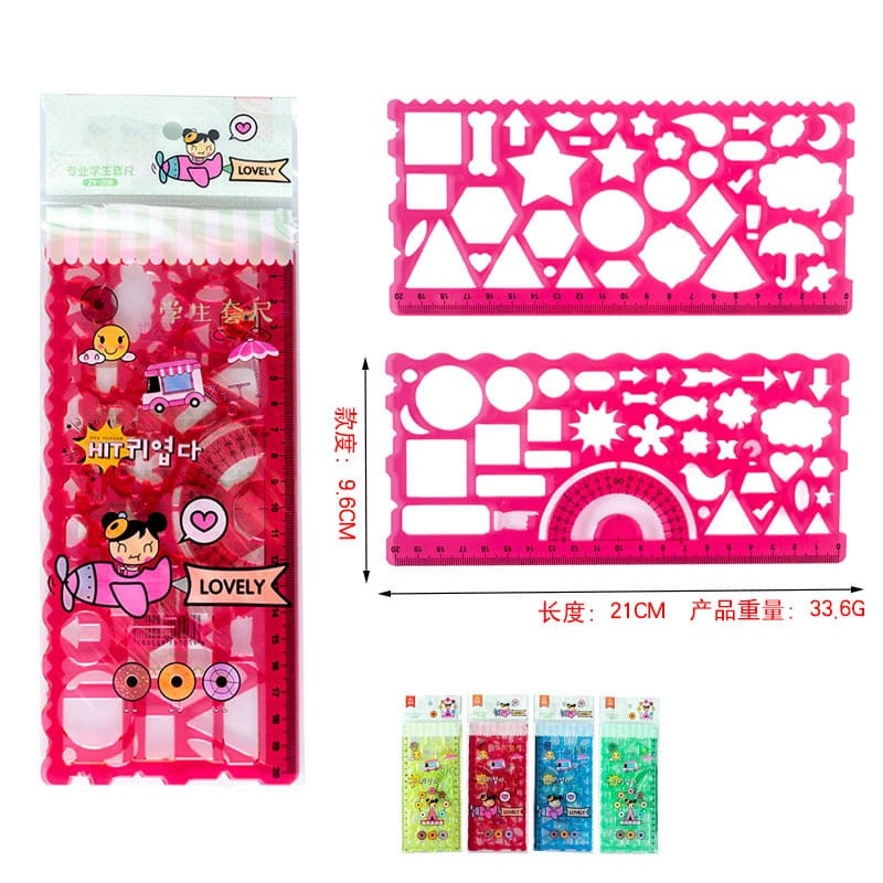 2-Piece Geometric Stencil Ruler Set – Drawing, Geometry & Art Template