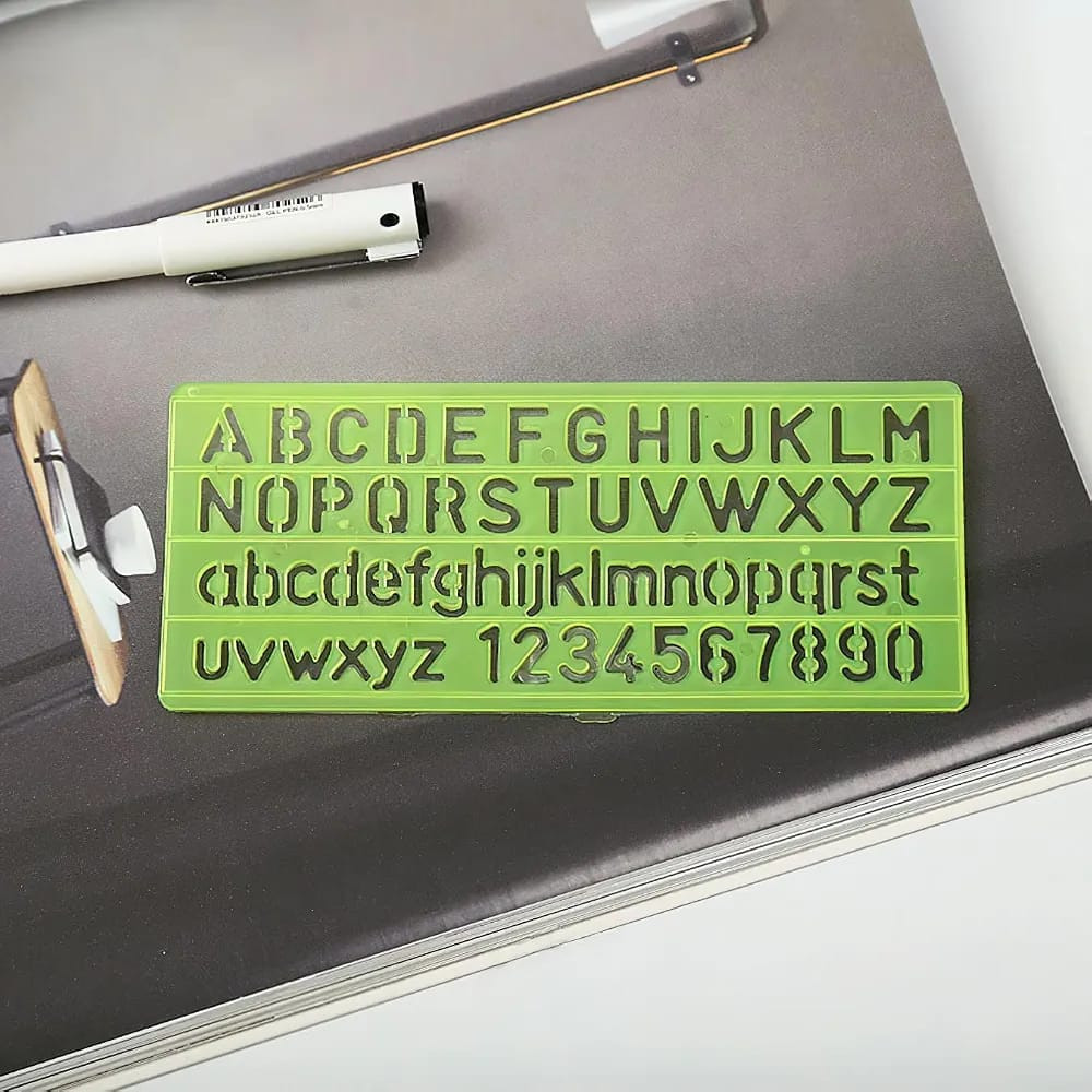 Alphabet & Number Stencil Set – Lettering, Drawing & Craft Template