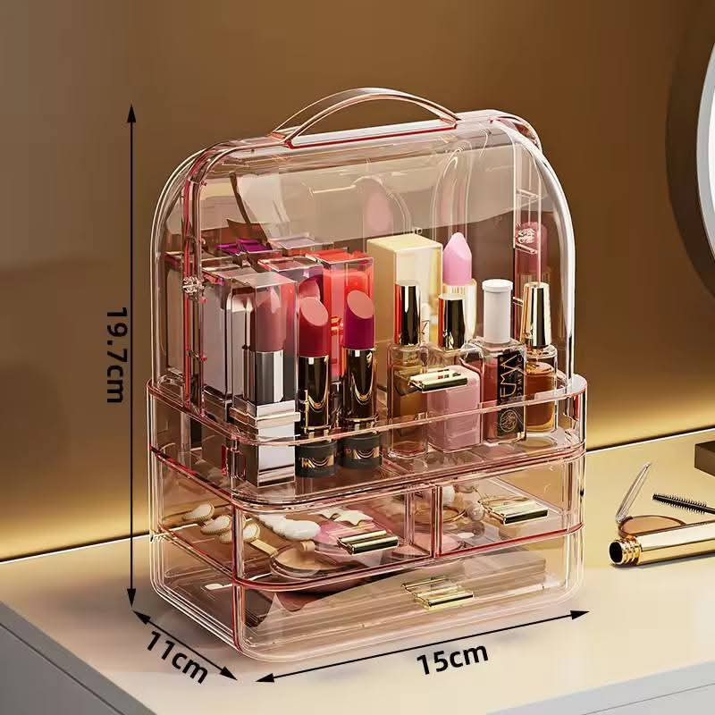 Small Size Transparent Makeup Storage Organizer – Dustproof Cosmetic Box