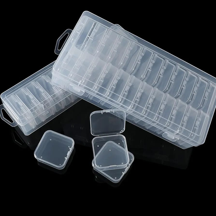 Clear Bead Organizer Box – Multi-Compartment Jewelry & Craft Storage