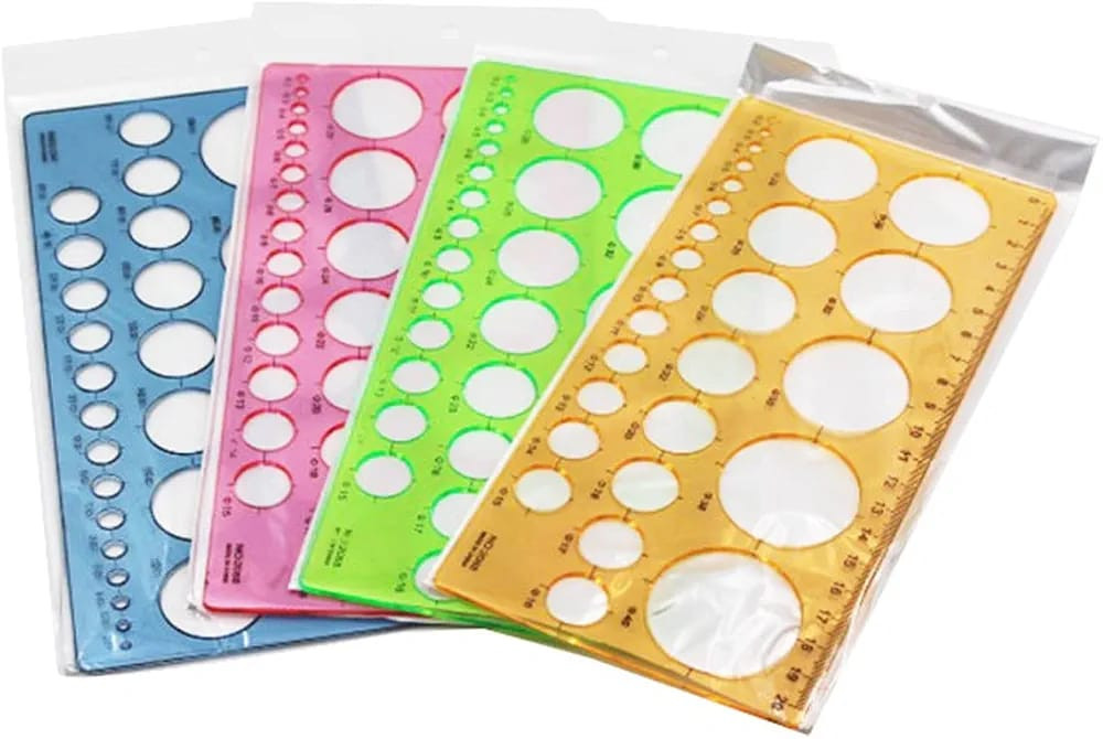 Geometric Circle Template Ruler Set – Drawing & Craft Tool