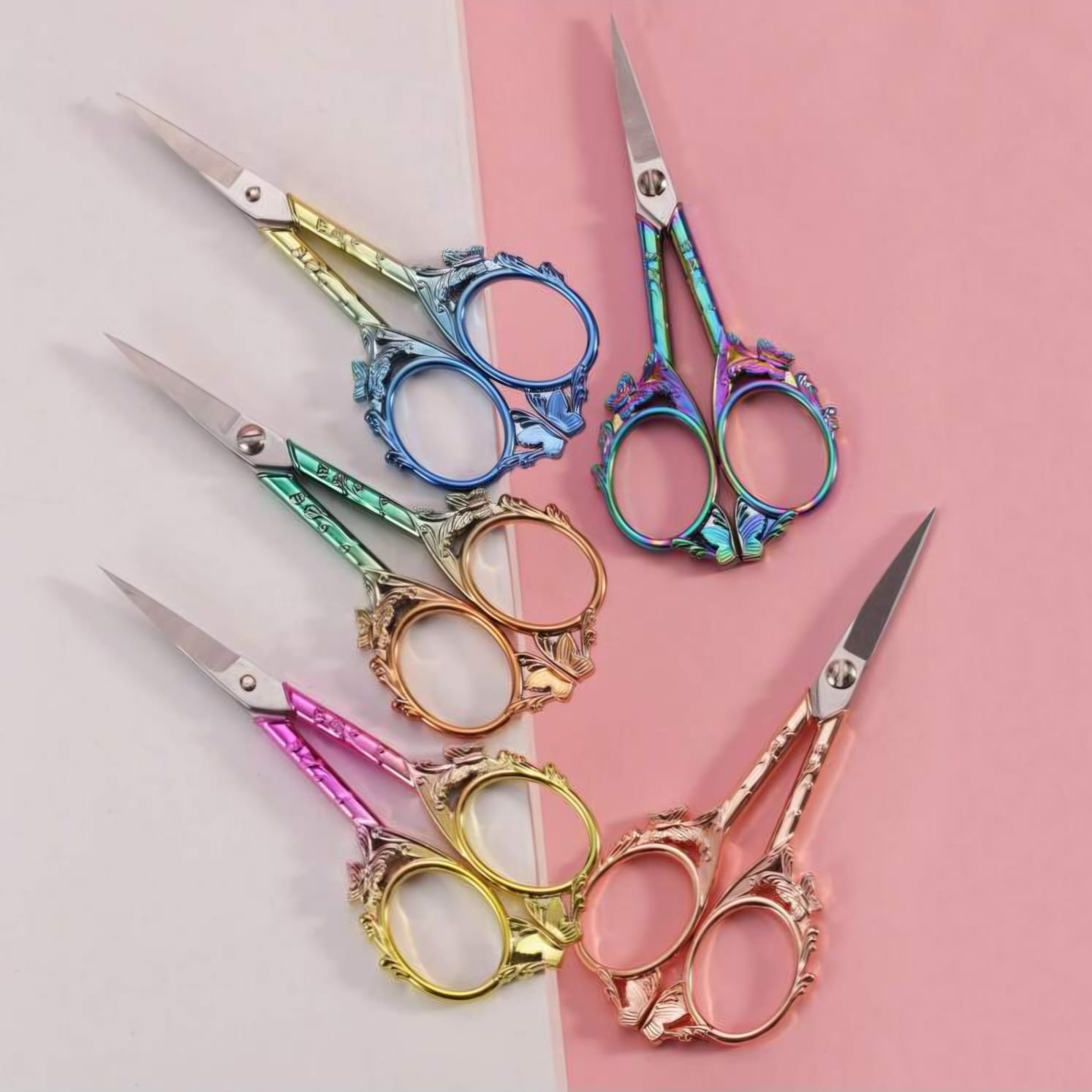 Vintage Butterfly Embroidery Scissors – Sharp Stainless Steel Craft & Multi-Purpose Shears