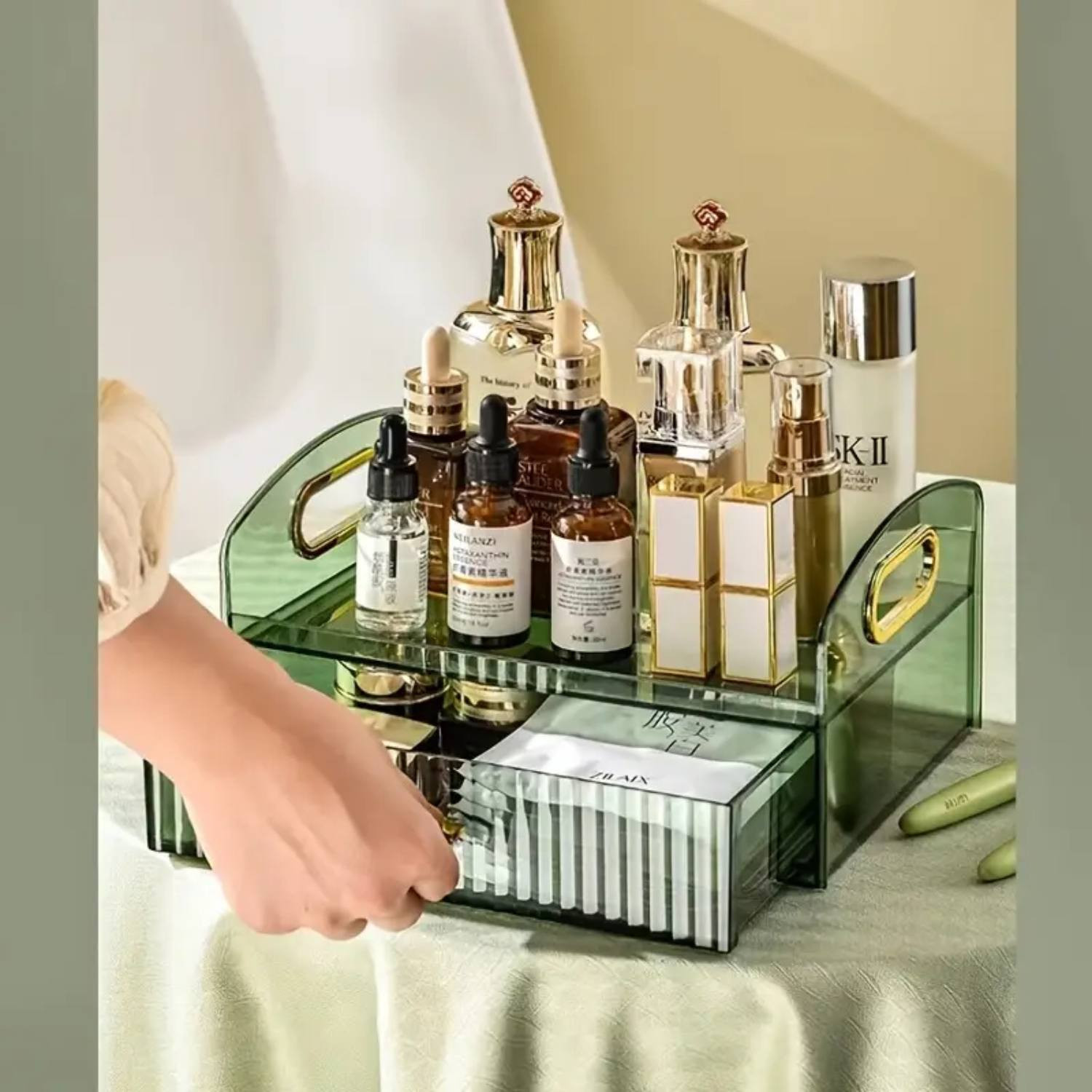 Cosmetics Storage Box With Drawers – Light Luxury Aesthetic Organizer