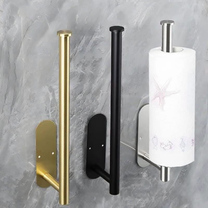 Stainless Steel Paper Towel Holder – No Drill Self Adhesive Wall Mount Organizer