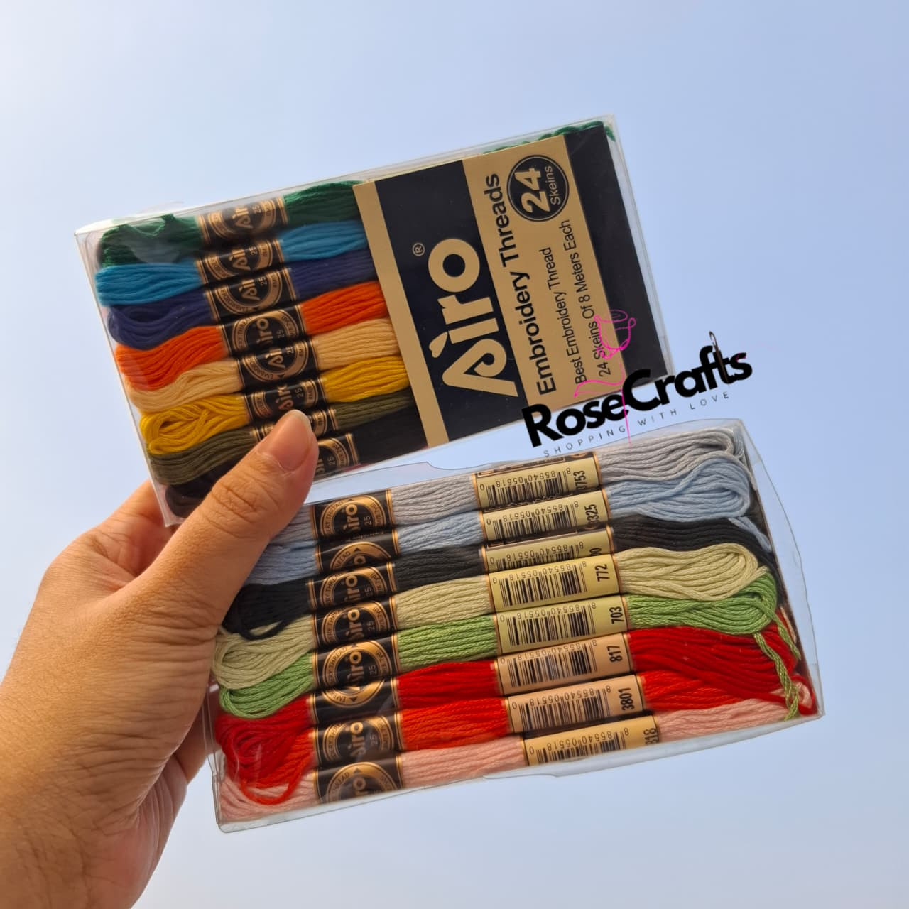 Airo 24 Color Embroidery Thread Set – Cross Stitch & Needlework Floss