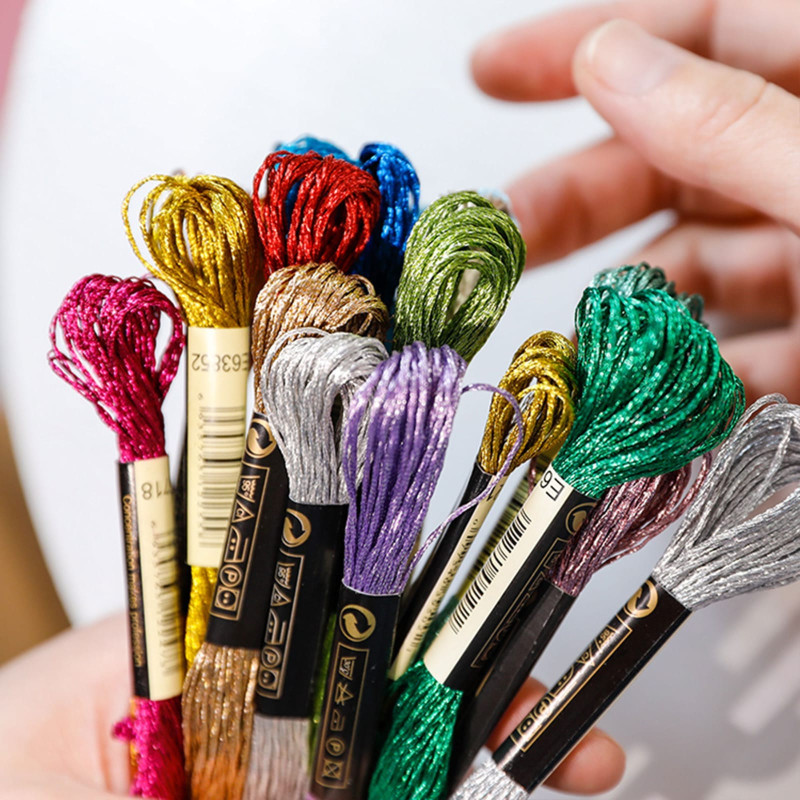 Metallic Embroidery Floss – Shimmer Thread for Cross Stitch & Needlework