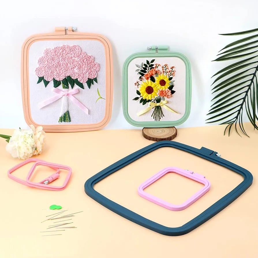 Premium Square Embroidery Hoop – Cross Stitch & Needlework Frame