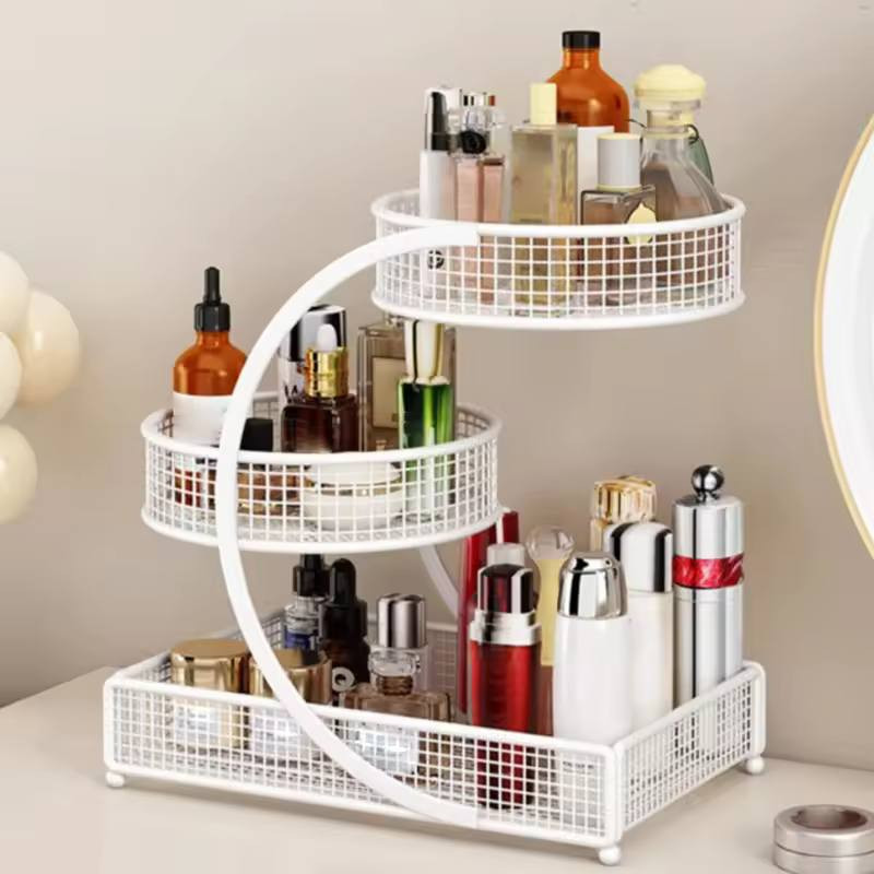 Multi Layer Desktop Storage Rack – Premium Iron Cosmetics & Kitchen Organizer