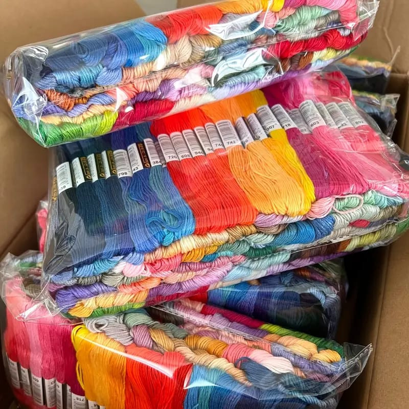 Colorful Cross Stitch Embroidery Thread – Multi-Color Needlework Floss