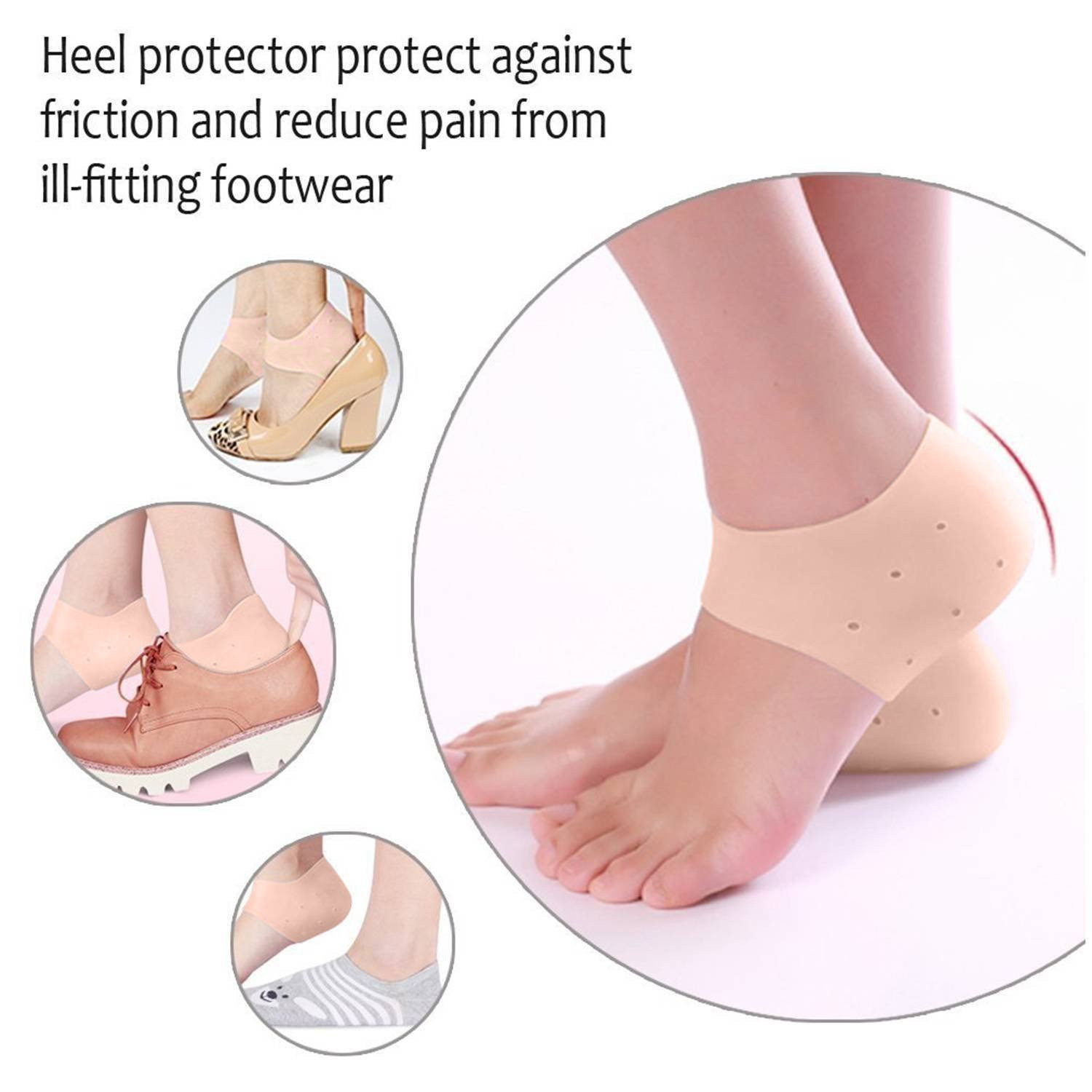 Silicone Heel Socks – Crack Heel Protection Soft Silicone Heel Socks