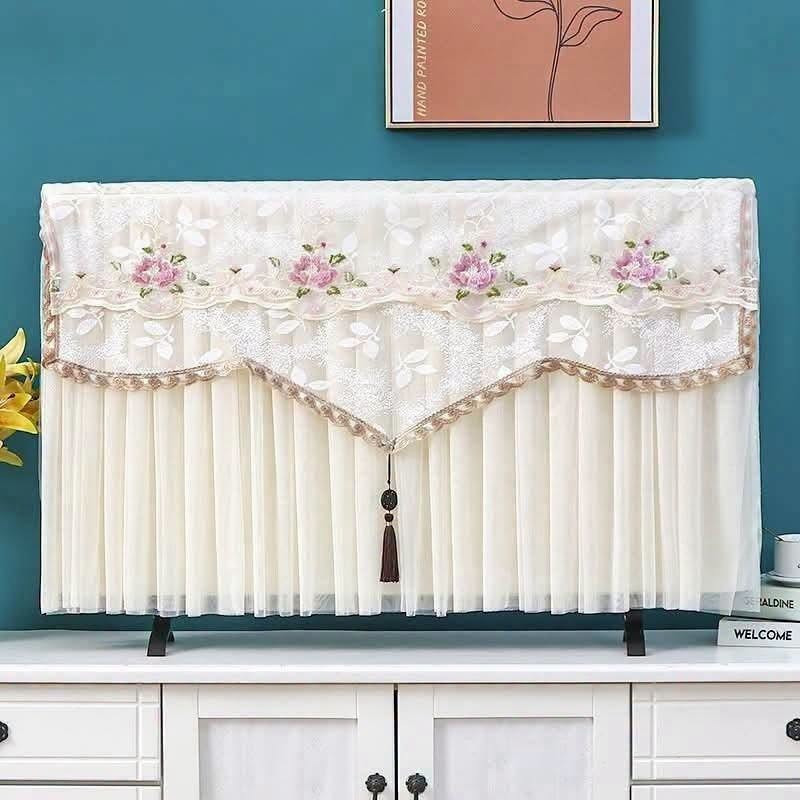 Floral High Quality TV Cover – Dustproof Polyester TV Protector