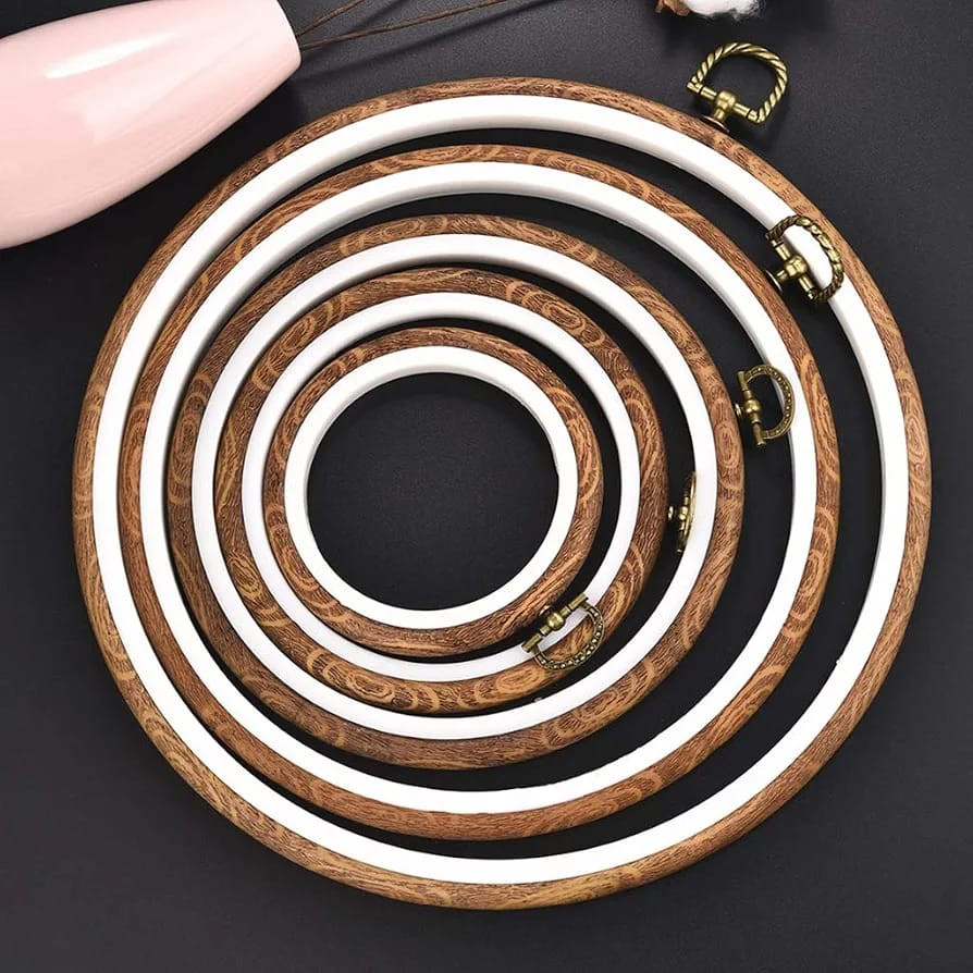 Imitation Wood Flexi Embroidery Hoop – Cross Stitch & Decorative Display Frame